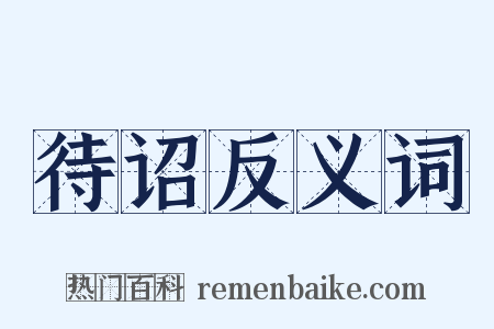 待诏反义词是什么意思的图片